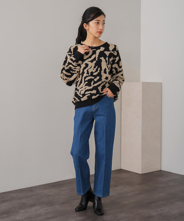 ゼブラ柄ニット