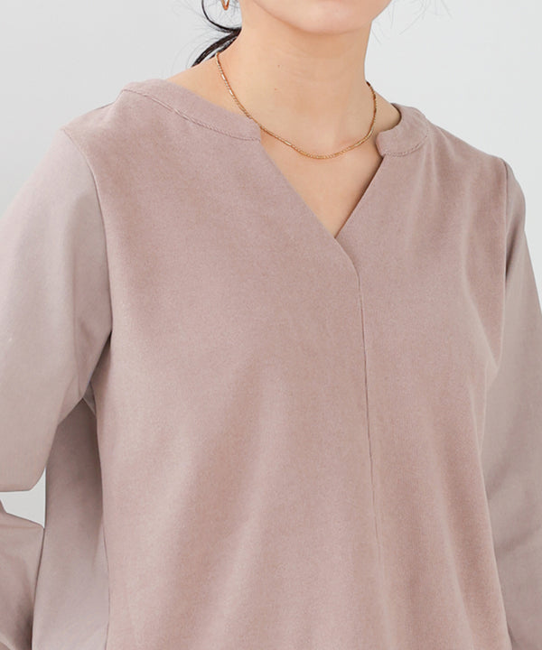 【WEB限定】Vネックコーデュロイドッキングトップス