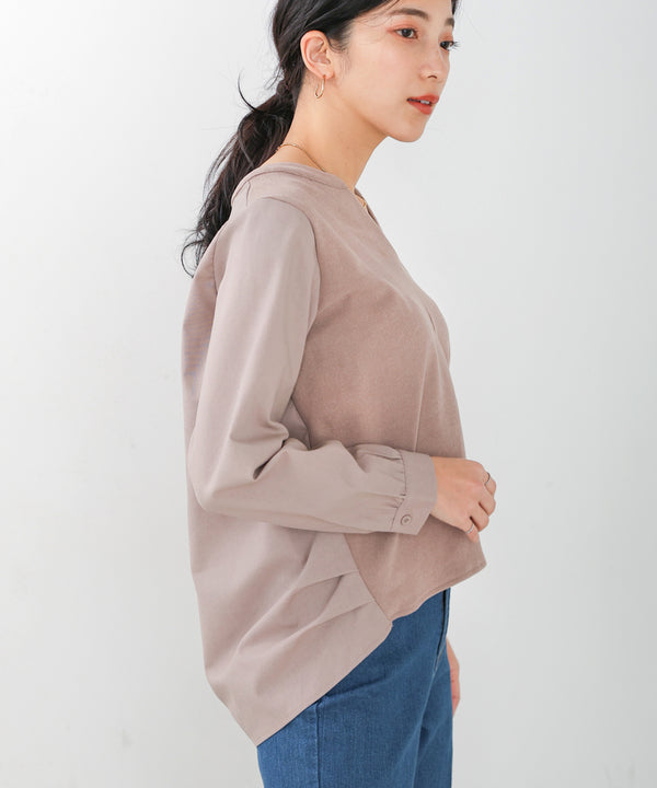 【WEB限定】Vネックコーデュロイドッキングトップス