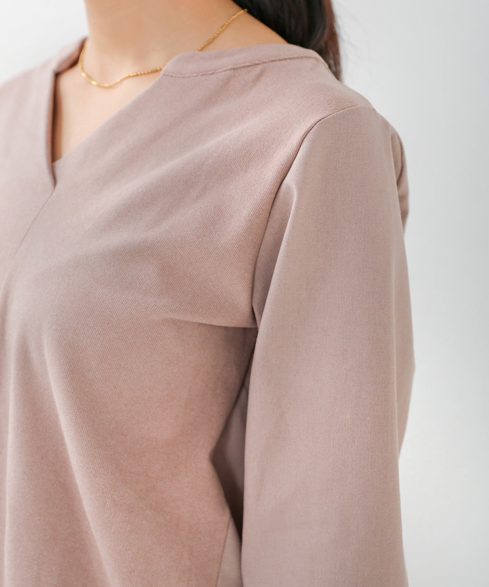 【WEB限定】Vネックコーデュロイドッキングトップス