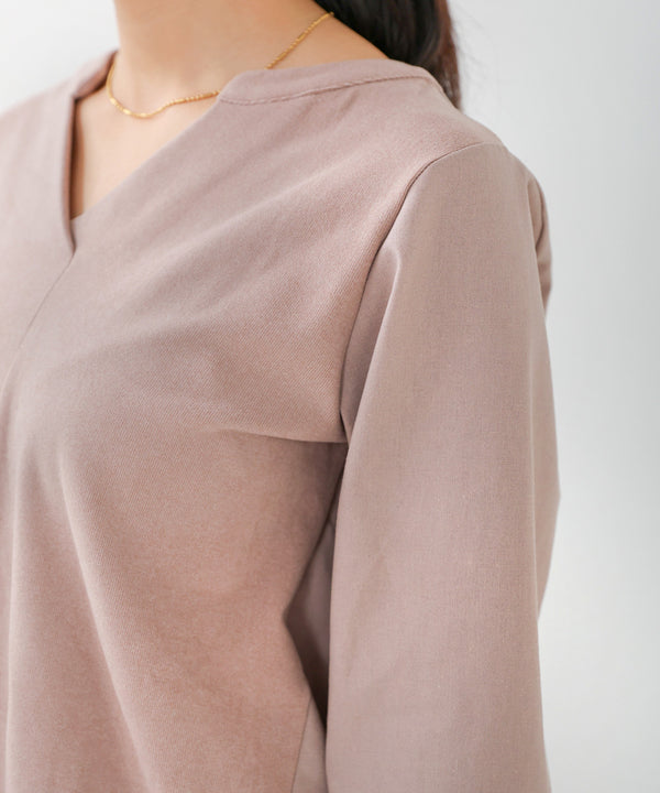 【WEB限定】Vネックコーデュロイドッキングトップス