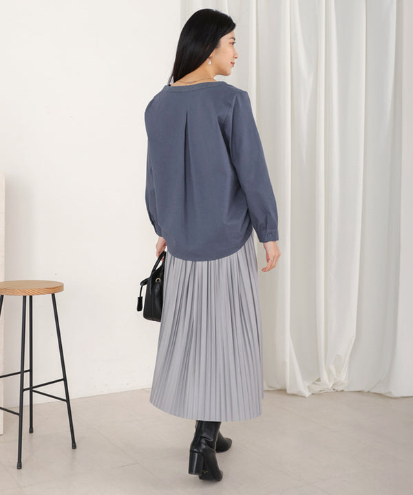 【WEB限定】Vネックコーデュロイドッキングトップス