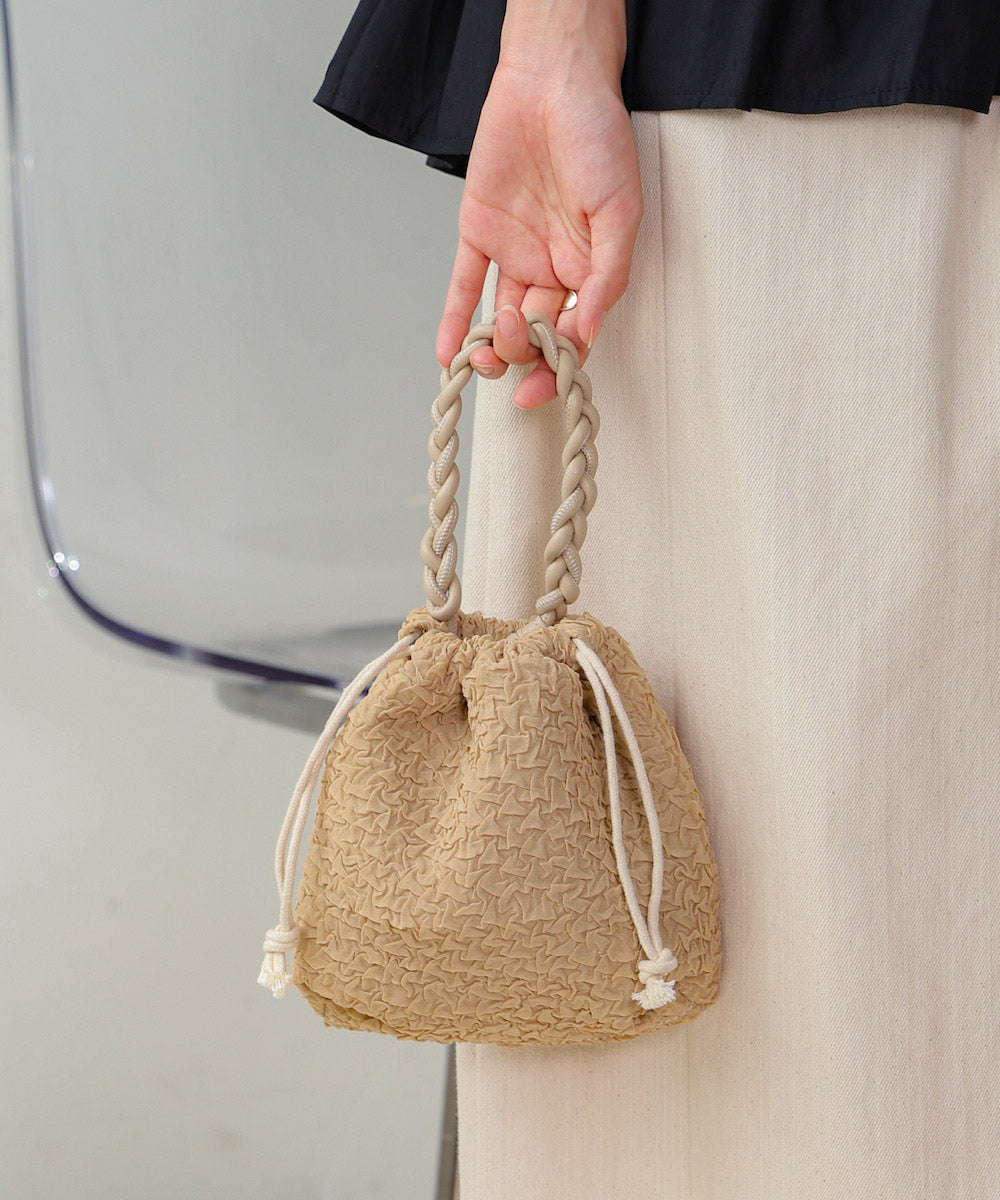 編みハンドル巾着BAG