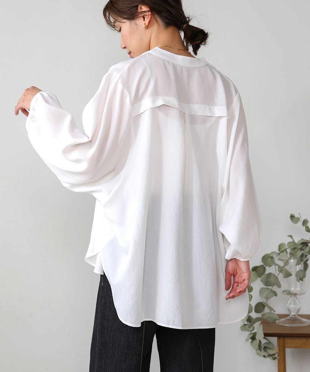 ［新色追加］麻ライクスキッパー前後差チュニック