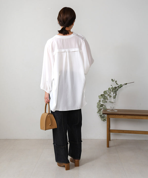 ［新色追加］麻ライクスキッパー前後差チュニック