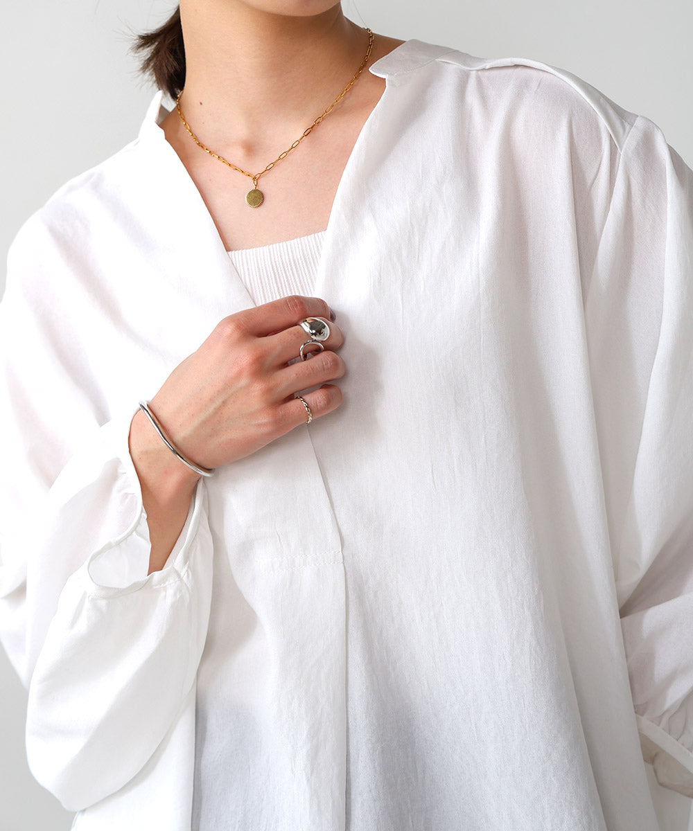 ［新色追加］麻ライクスキッパー前後差チュニック