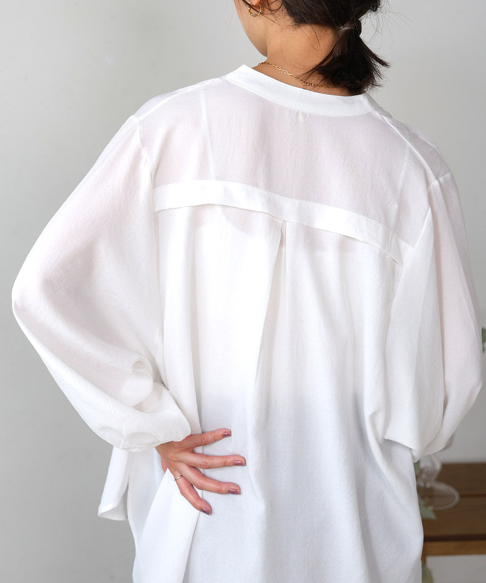 ［新色追加］麻ライクスキッパー前後差チュニック