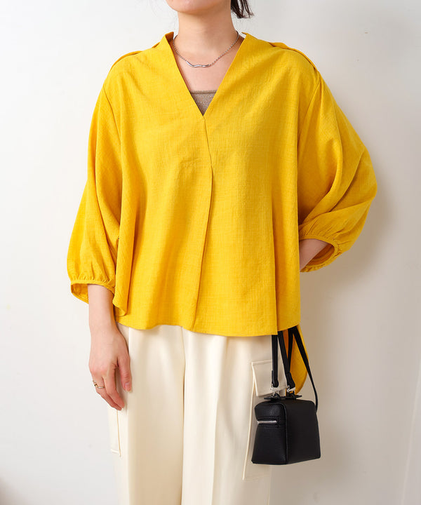 ［新色追加］麻ライクスキッパー前後差チュニック
