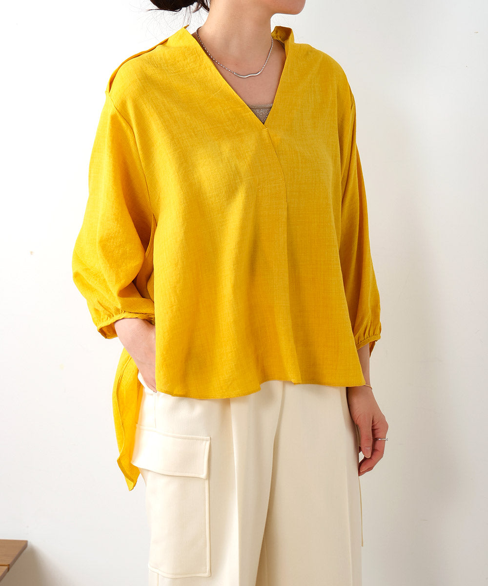 ［新色追加］麻ライクスキッパー前後差チュニック