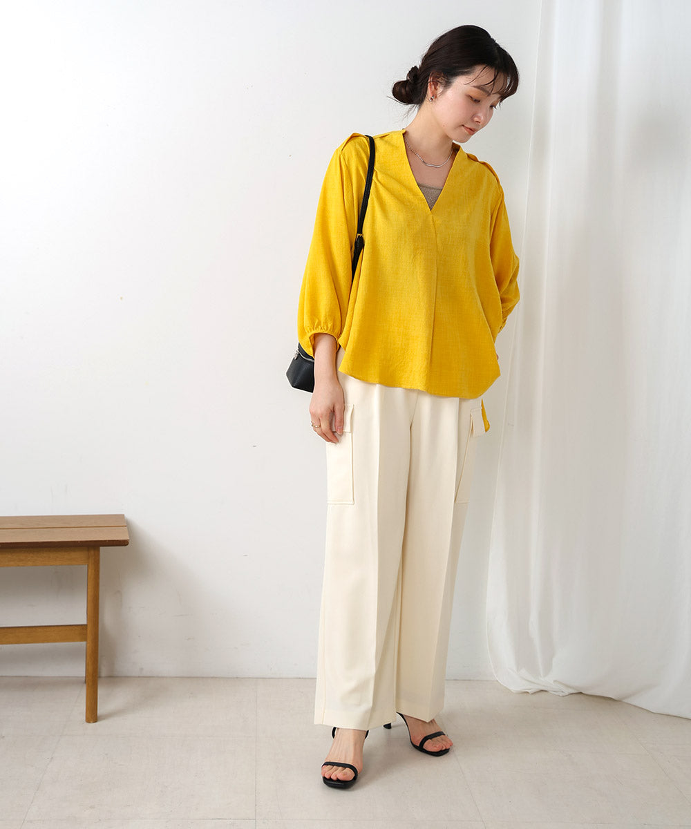 ［新色追加］麻ライクスキッパー前後差チュニック