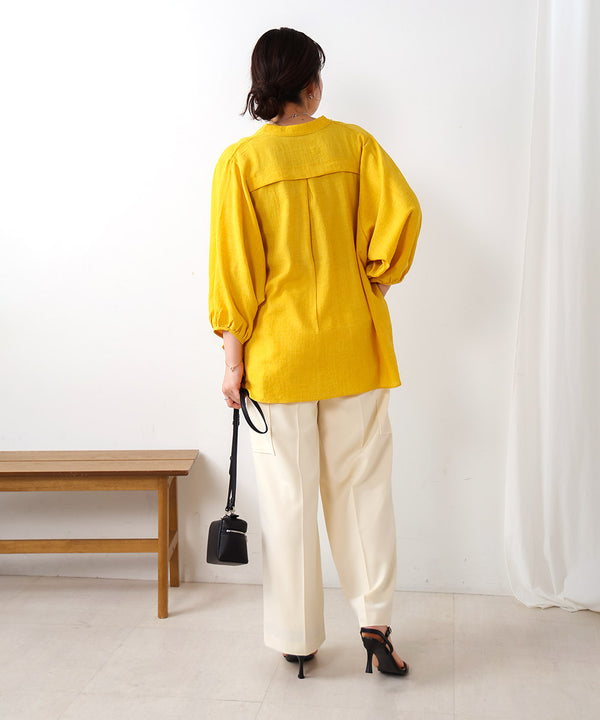［新色追加］麻ライクスキッパー前後差チュニック