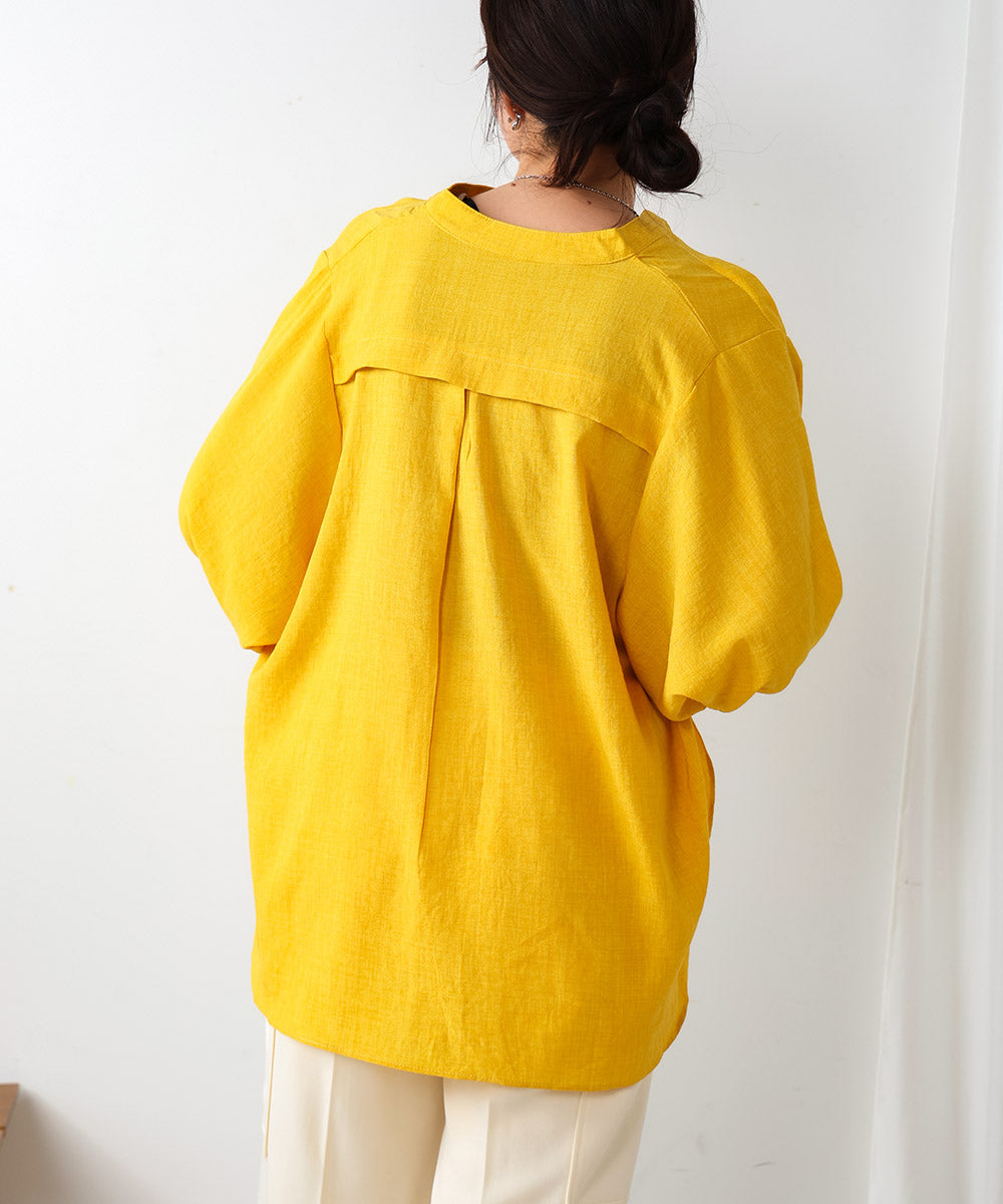 ［新色追加］麻ライクスキッパー前後差チュニック