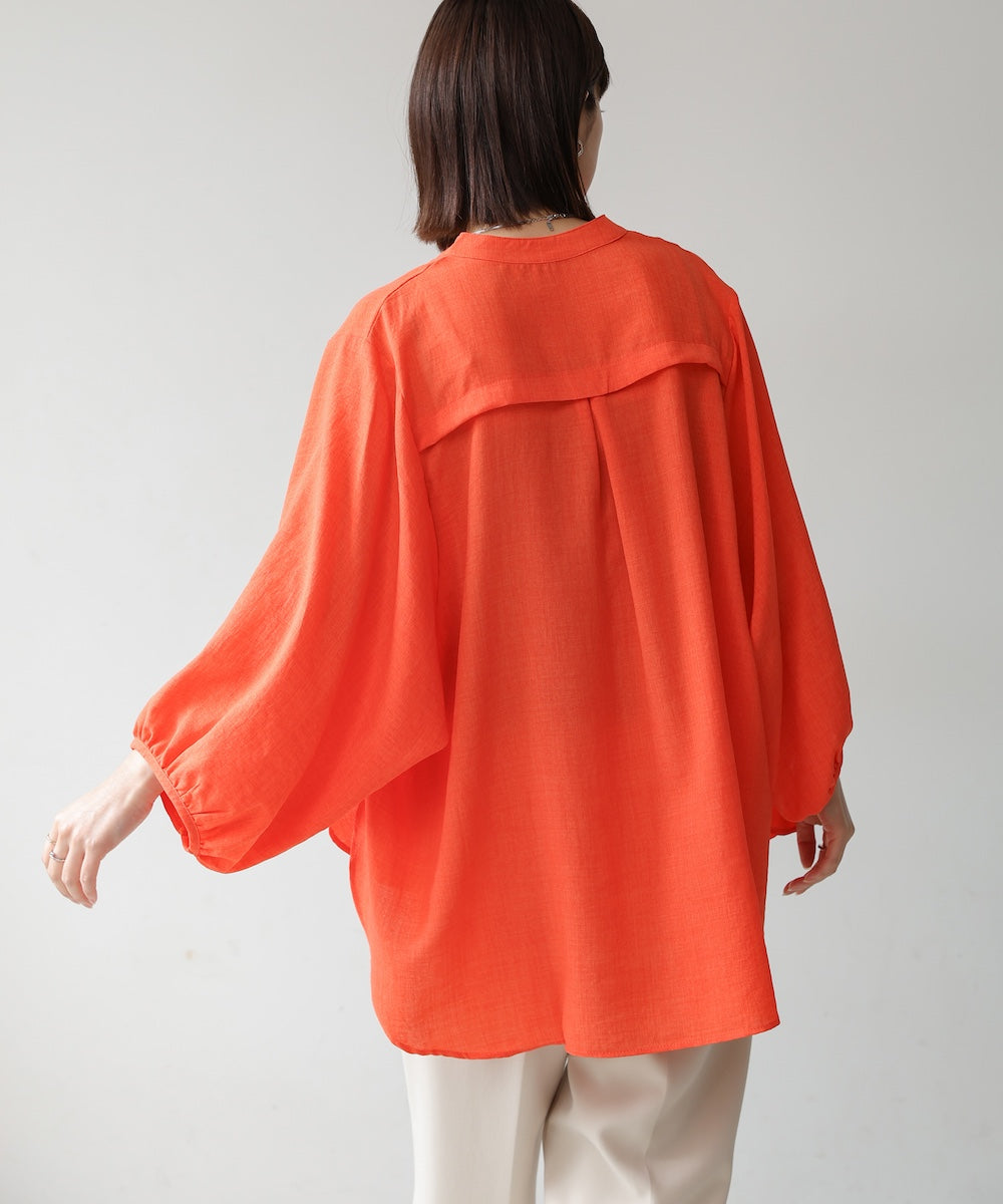 ［新色追加］麻ライクスキッパー前後差チュニック