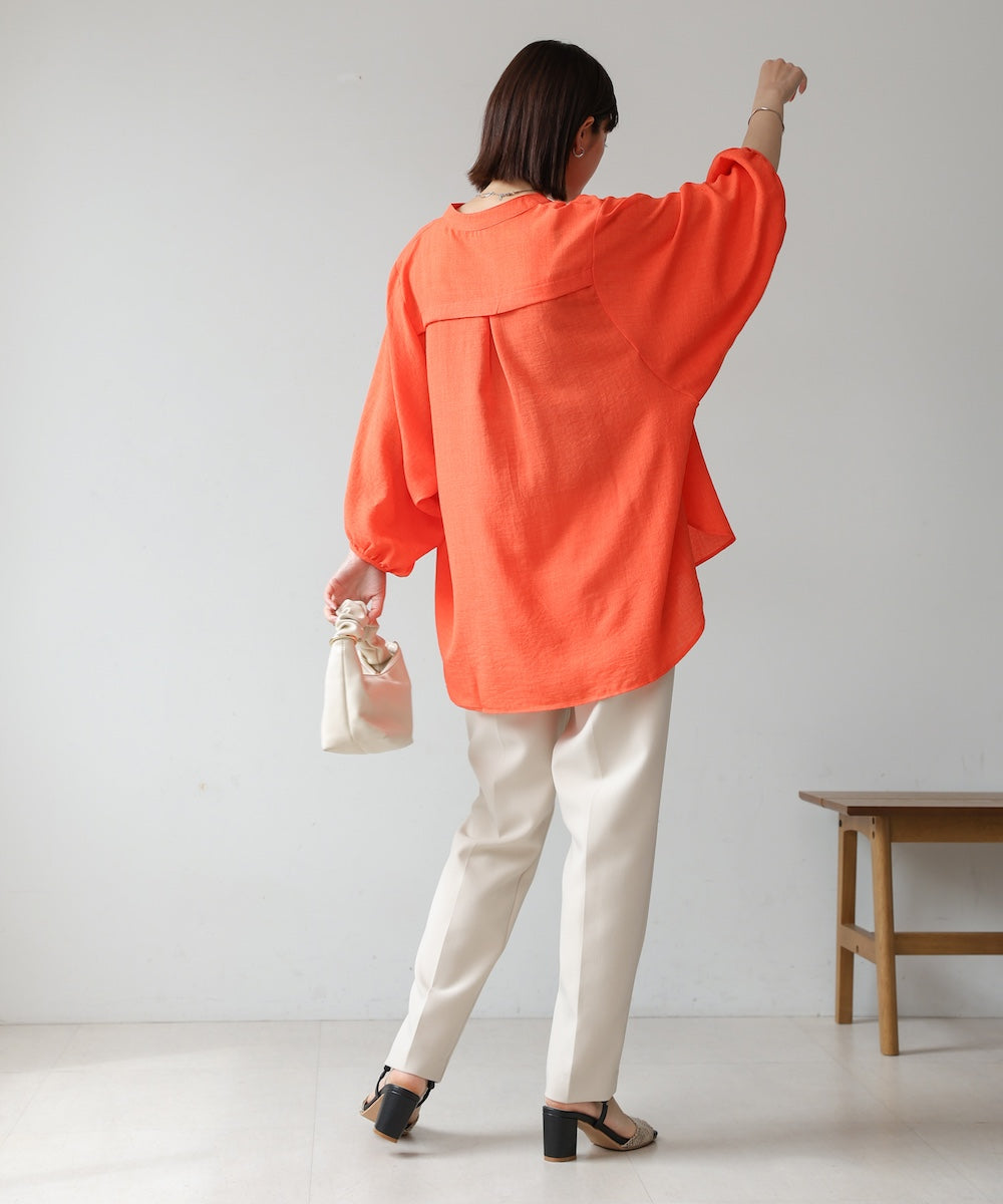 ［新色追加］麻ライクスキッパー前後差チュニック