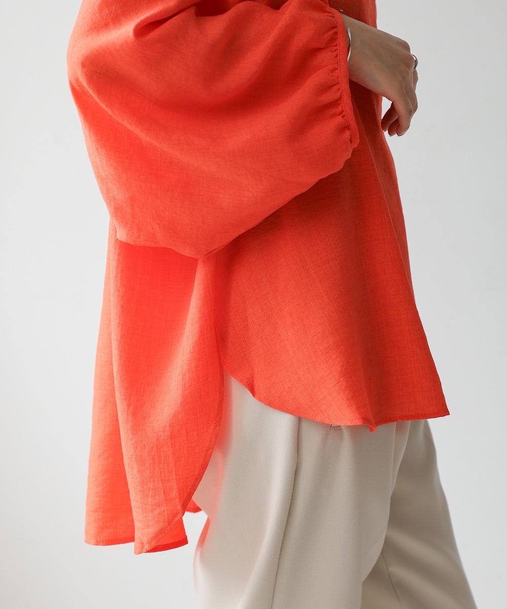 ［新色追加］麻ライクスキッパー前後差チュニック