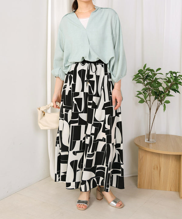 ［新色追加］麻ライクスキッパー前後差チュニック