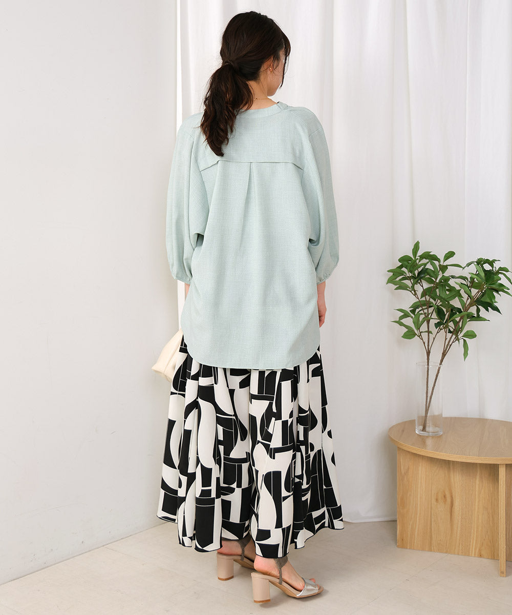 ［新色追加］麻ライクスキッパー前後差チュニック