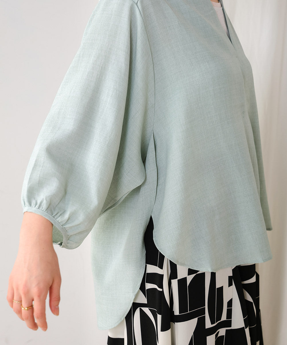 ［新色追加］麻ライクスキッパー前後差チュニック
