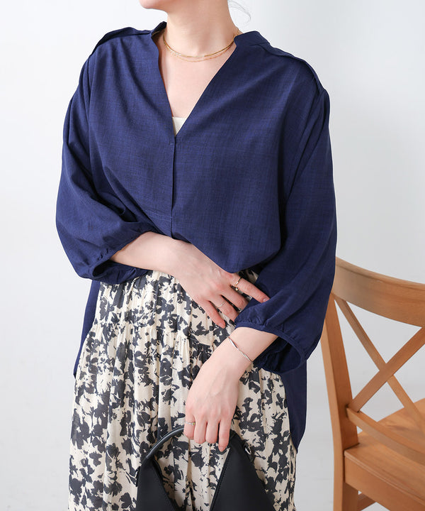 ［新色追加］麻ライクスキッパー前後差チュニック