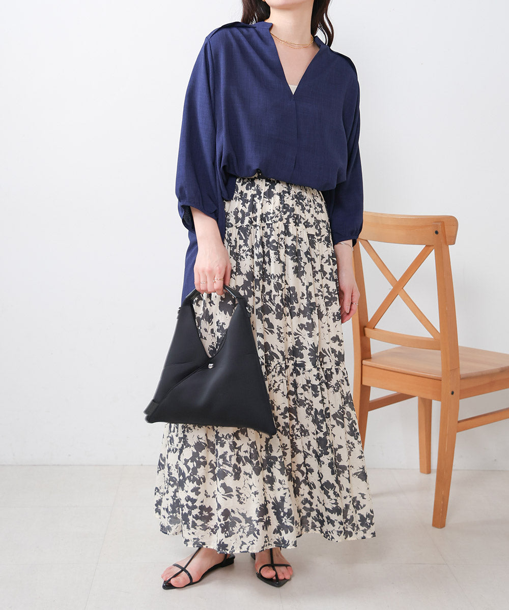 ［新色追加］麻ライクスキッパー前後差チュニック