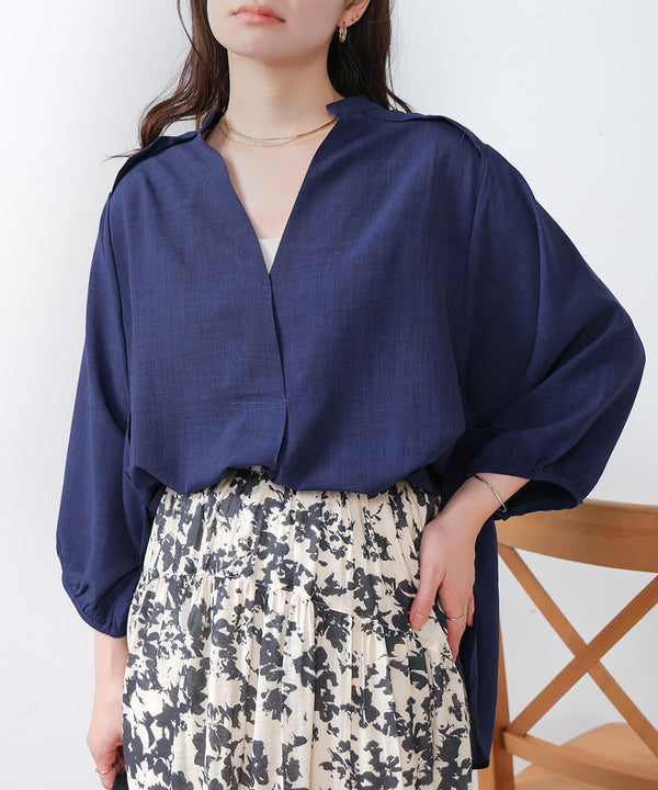 ［新色追加］麻ライクスキッパー前後差チュニック