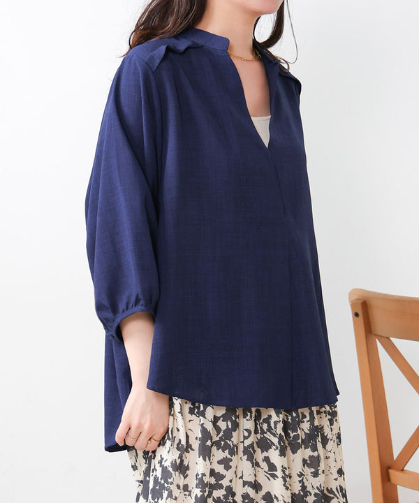 ［新色追加］麻ライクスキッパー前後差チュニック