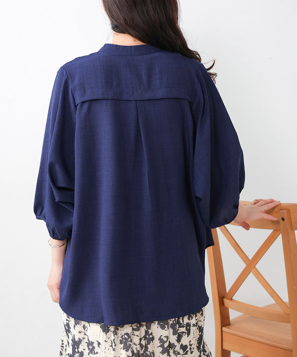 ［新色追加］麻ライクスキッパー前後差チュニック