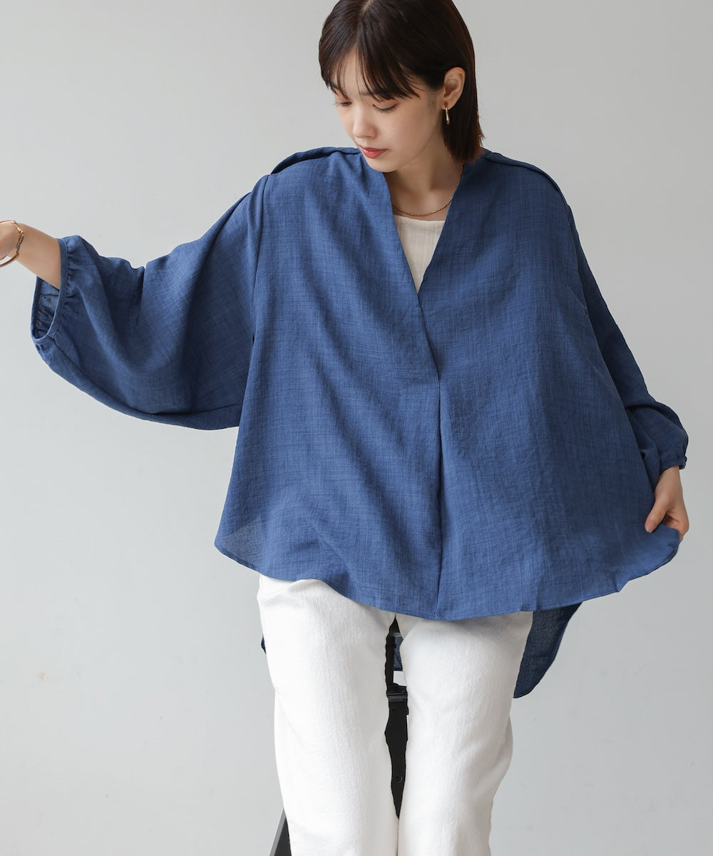 ［新色追加］麻ライクスキッパー前後差チュニック
