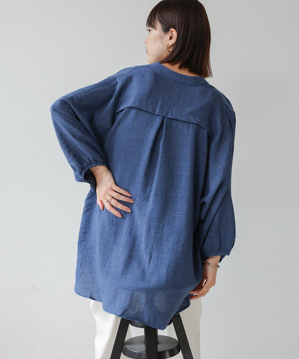 ［新色追加］麻ライクスキッパー前後差チュニック
