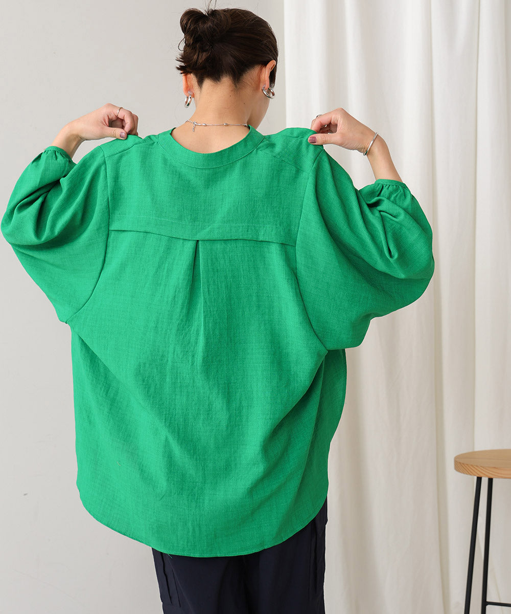 ［新色追加］麻ライクスキッパー前後差チュニック