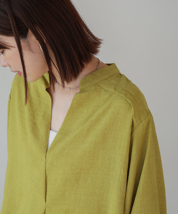 ［新色追加］麻ライクスキッパー前後差チュニック