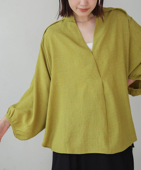 ［新色追加］麻ライクスキッパー前後差チュニック