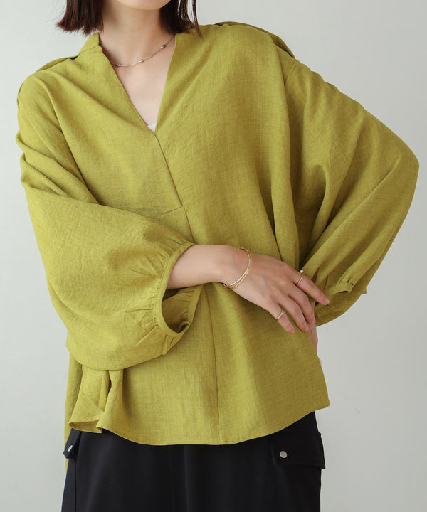［新色追加］麻ライクスキッパー前後差チュニック