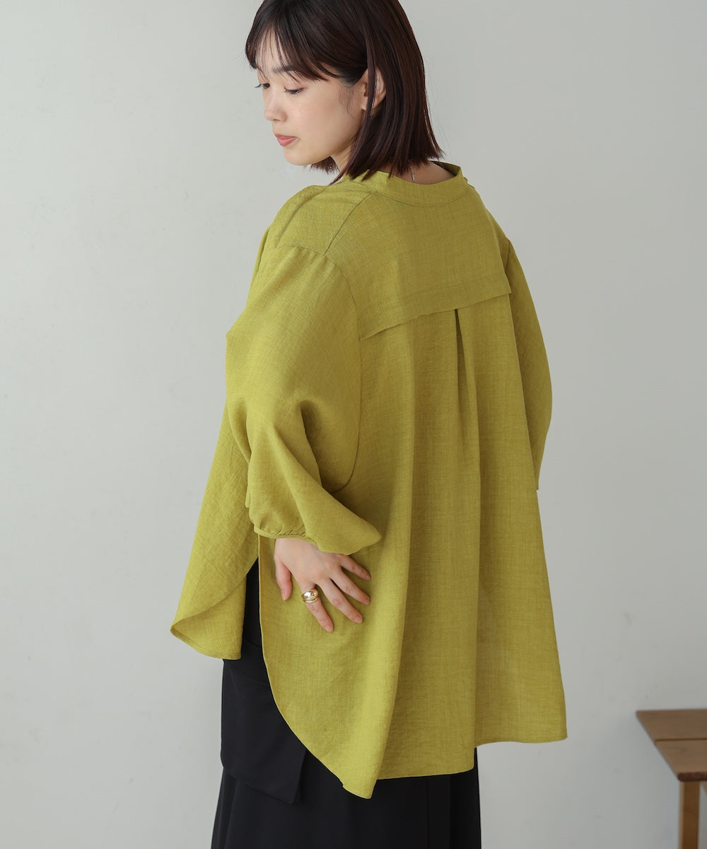 ［新色追加］麻ライクスキッパー前後差チュニック