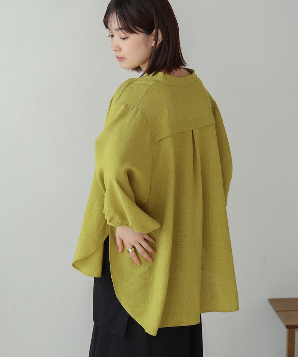 ［新色追加］麻ライクスキッパー前後差チュニック