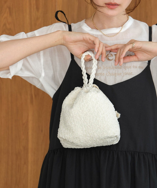 編みハンドル巾着BAG