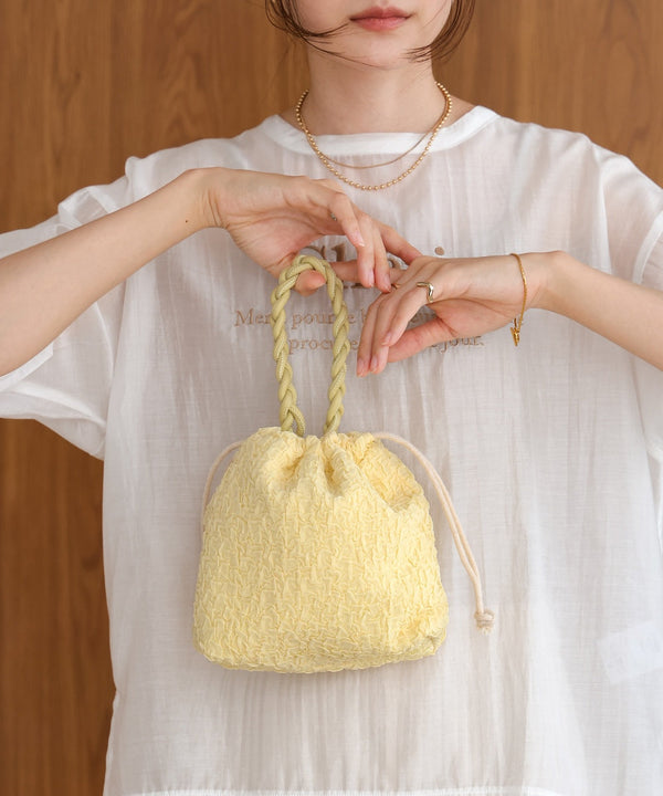編みハンドル巾着BAG