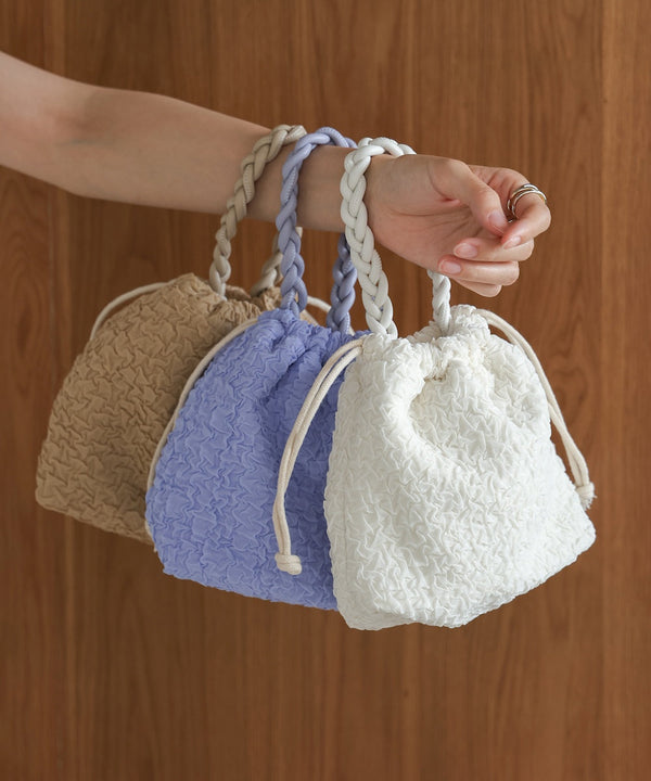 編みハンドル巾着BAG
