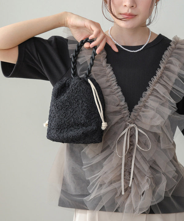 編みハンドル巾着BAG