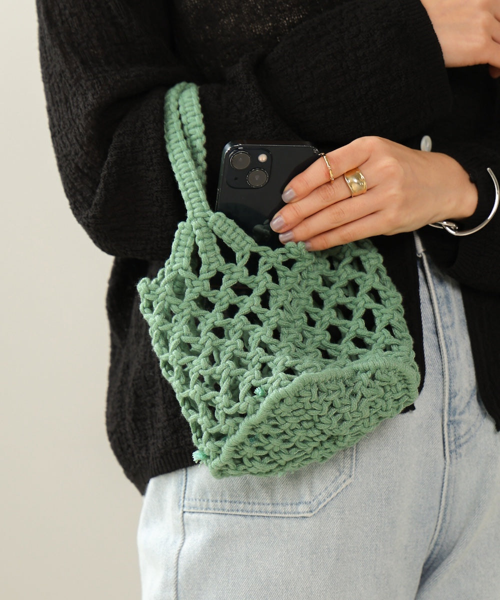 pouch set macrame bag