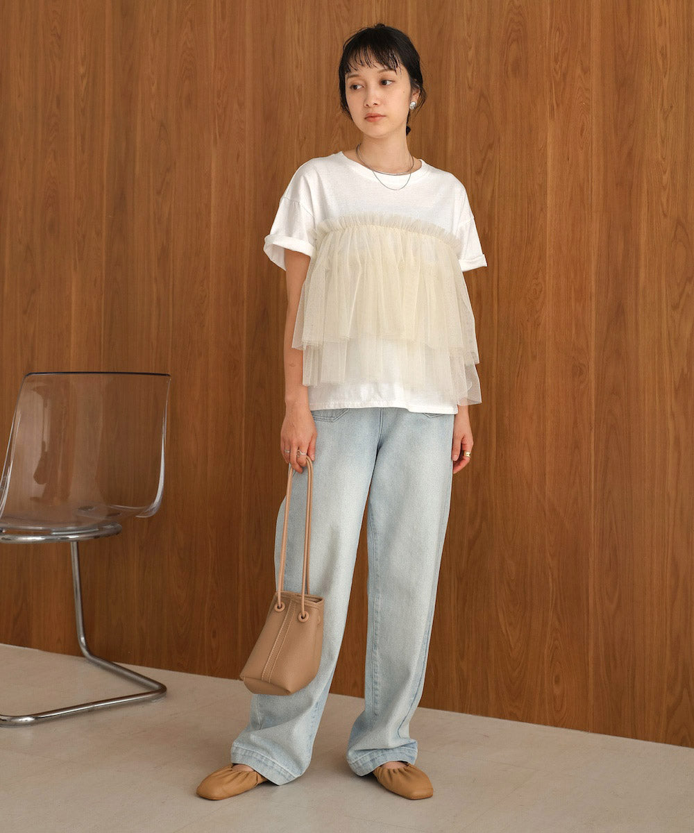 【2024SS】チュールドッキングＴシャツ