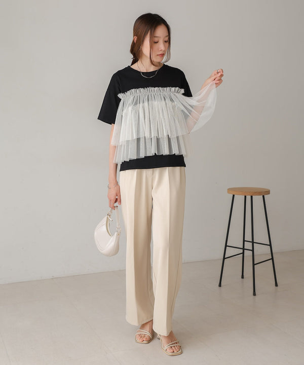 【2024SS】チュールドッキングＴシャツ