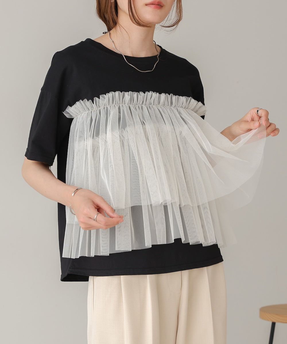 【2024SS】チュールドッキングＴシャツ