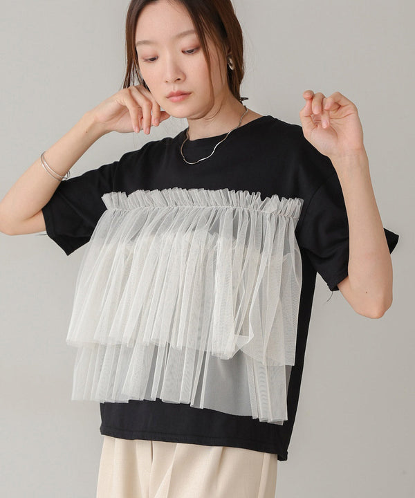 【2024SS】チュールドッキングＴシャツ