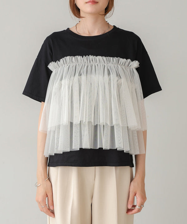 【2024SS】チュールドッキングＴシャツ
