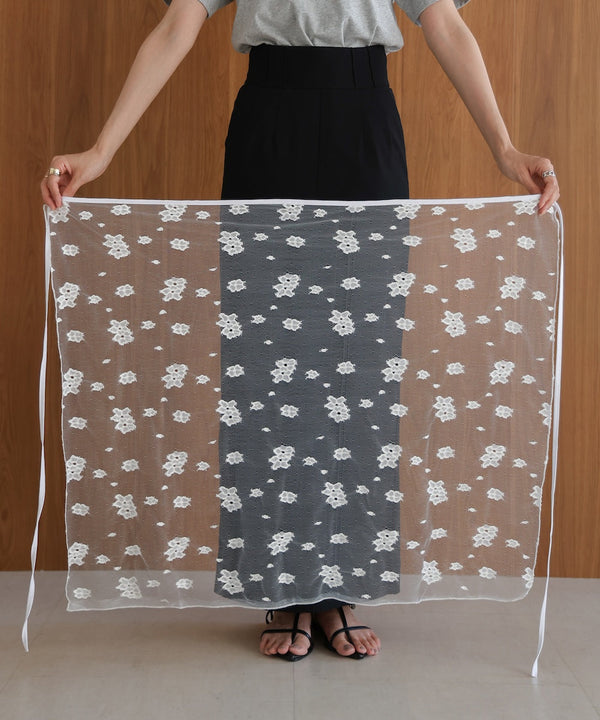 lace layered wrap skirt