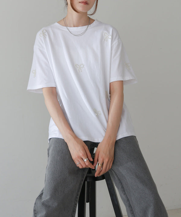 リボンパールＴシャツ