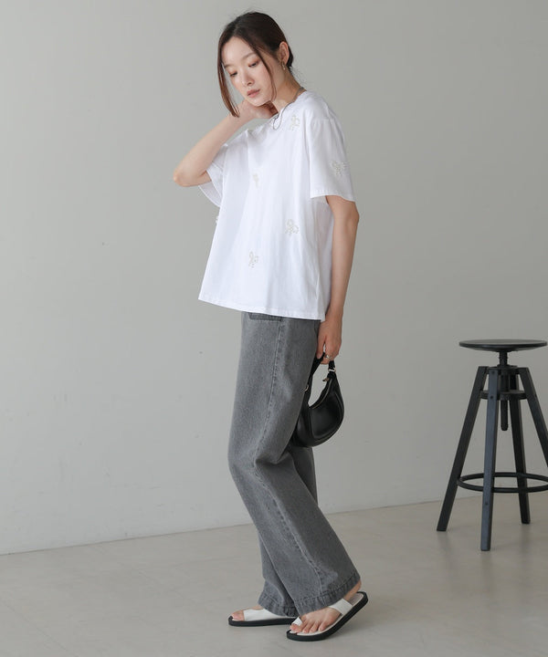 リボンパールＴシャツ
