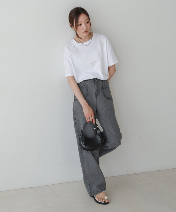 リボンパールＴシャツ