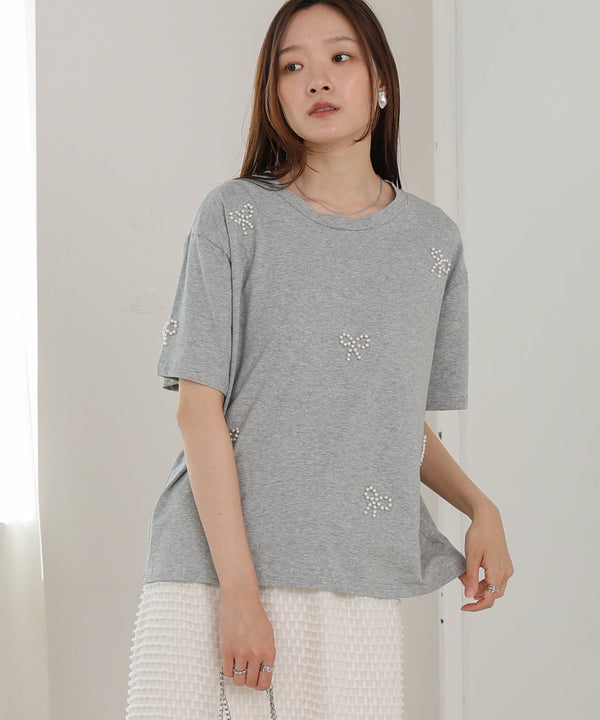 リボンパールＴシャツ